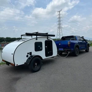 Aluminum Travel Trailers Comma Camper Teardrop Camper Trailer Camp Trailer with Mosquito Screens Factory Price