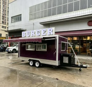 Aobote Mobile Food Trailer Truck Customizable Design Stainless Steel 1-Year Warranty Easy Cleaning OEM/ODM Options Fast Food
