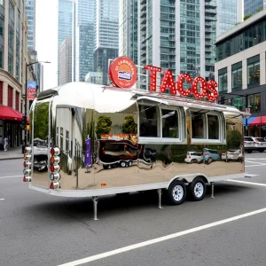 Australia USA Standard Fast Food Trailer Container Cafe Restaurant Concession Fully Equipped Food Trailer Fast Food Cart