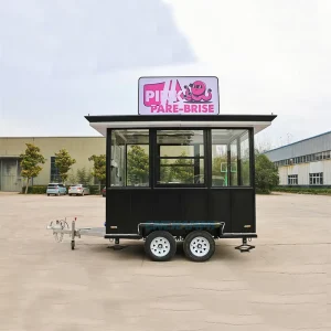 Australian Standard Round Food Trailer Fully Equipped Mini Mobile Coffee Donut Ice Cream Truck
