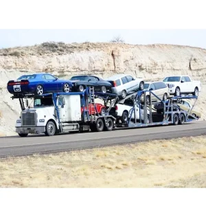 Auto 8 Cars Transport Truck Trailer Double Deck Car Carrier Semi Trailer