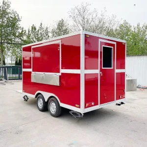 BBQ Trailer Hot Dog Cart Mobile Pizza Burger Taco Food Trailer Ice Cream Coffee Food Truck With Full Kitchen