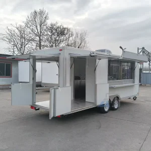 BBQ Trailer with Porch and Barbecue Pit Customized Food Catering Trailer Mobile Kitchen Trailer