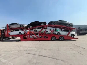 BPW Axle Hydraulic Double Decker Car Carrier Semi Trailer Detachable Car Trailer Suitable