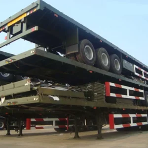 Best Selling Factory Direct Sale 3/4 Axles Heavy Duty Flatbed Semi Trailer 20FT 40FT Flat Bed Container Truck Trailers