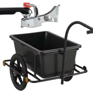 Bicycle Cargo Trailer Foldable Cargo Bike Tent Trailer with Removable Transportation Box