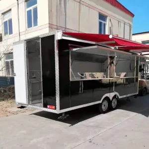 Box Shape Food Trailer Custom Mobile Fast Food Cart Towable Food Truck for Outdoor Festival Business