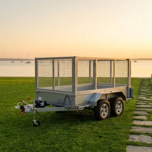 Box Traier with 3500kg Load Capacity 600mm Cage Cargo Utility Trailers Agricultural Trailers Transporting Garbage and Crops