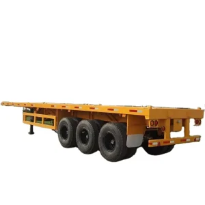 Bulk Cargo Transportation Flatbed Trailer 40ft 3/4/5 Axle Customised in China