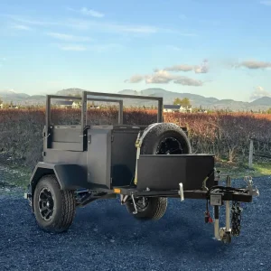 C1 Mini Lightweight Aluminum Camping Trailer Caravan Modern Design Double Shock Independent Suspension Slide Out
