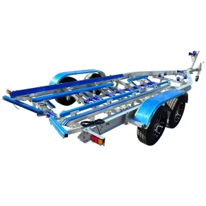 CE Certified 8.2m Aluminum Boat Trailer With Poly Bunks for Fishing Boats