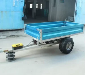 CE Certified Iron Agricultural Single Axle Self Dumping Truck Trailer China Made Light Cargo Hauler Farm