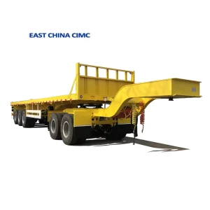 CIMC Factory Price 4 Axles 60 Tons Flatbed Semi Trailer Container Transport Semi Trailer for Sale
