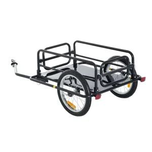 Camper Utility Tool Cart Transport Bike Cargo Luggage Storage Metal Handle Bicycle Trailer