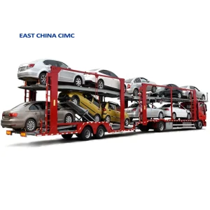Car Hauler Semi Trailer 2 Axles Two Floor Vehicle Transport Car Carrier Trailer