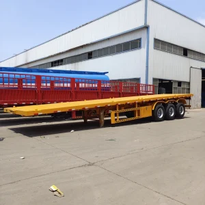 Car Transport Semi Truck Trailer Shipping Container Trailer Home Flatbed Delivery Semi Trailers