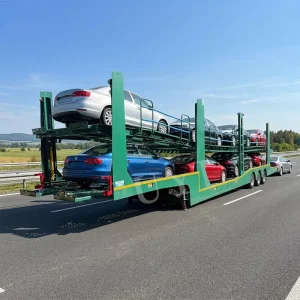 Car Transporter Trailer Semi Double Deck Vehicle Transport Car Carrier Truck Trailer