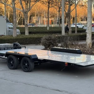 Carbon Steel 2 Ton Capacity 2mm Floor Car Trailer Flatbed Hauler