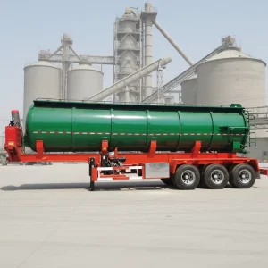 Carbon Steel Dry Bulk Tank Semi Trailer for Powder and Cement Truck Trailers Carbon 12r22.5 Tyre Truck Trailers