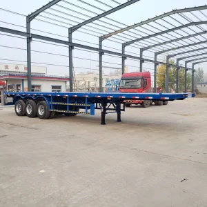 Cargo Container Trailer Truck 40 ft 3 Axles Flatbed Container Semi Trailers