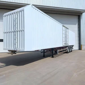 Cargo Truck Trailers Wing Van Semi Trailer Transport Dry Van Type 60 Ton Capacity