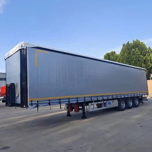 China 40ft 4 Axis Semi Trailer Side Curtain Trailer Heavy Duty 60T Capacity Diesel Left Steering Logistics Cargo Steel
