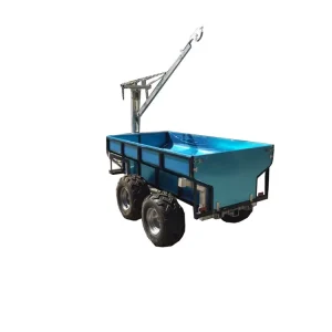 China ATV Garden Farm Poly Trailer Towed Behind Small Dump Trailer for Sale