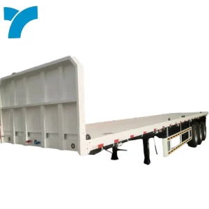 China Best Quality Air Suspension Large Cargo Transport German Type 40ton 80ton Chassis Frame Flatbed Semi Truck Trailer Forsale