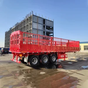China Brand Sale with Good Quality 3 Axles Cargo Transportation Truck Fence Semi Trailer for Sale in Africa