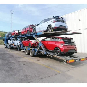 China Factory 2 Axles 6 Cars Carrying Truck Trailers Car Auto Transportation Trailers Car Carrier Semi Trailer