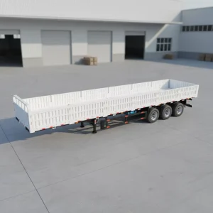 China Factory 3 Axle Side Panel Semi Trailer with Reinforced Sidewall Utility Cargo Transport Durable Side Wall Semi Trailer