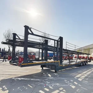 China Factory 3 Axles 8 Cars Carrying Truck Trailers Car Auto Transportation Trailers Car Carrier Semi Trailer With High Quality