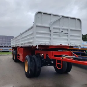 China Factory Heavy Duty 50 Ton 3 Axle High Tensile Steel Cargo Transporter Semi Trailer Heavy Duty Suspension