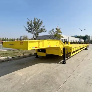 China Factory Price Heavy Duty 80/100/120 Ton Hydraulic Excavator Lowbed Semi Truck Trailer 2 Line 4 Axle Cargo Utility Trailers