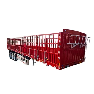 China Factory Stake Cargo Semi Trailer 3 4 5 Axles 60 Tons Fence Semi Truck Trailer