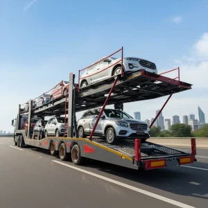 China Factory Supply 2 Axle 3 Axle Double Deck 6 8 Car Carrier Trailer Truck Trailers Semi Trailer