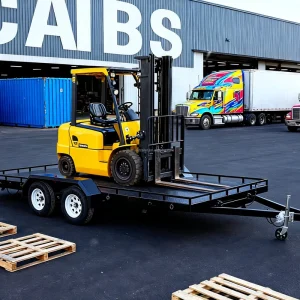 China Factory Three Horses Aluminum Flat Bed Car Hauler Trailer with Hydraulic Lift 700kg 10tons Payload Capacity