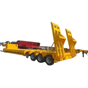 China Low Bed Truck Trailer Factory Direct Sale Heavy Duty 4 Axle Extendable Provide Customized Service