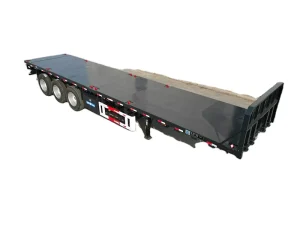 China-Made 3-Axis / 4-Axis Flatbed Semi Trailer for Container Transport