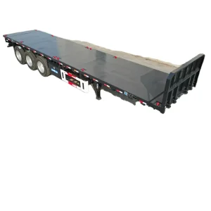 China-Made Container Transport 3-axis / 4-axis Flatbed Semi Trailer