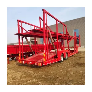 China Manufacturer 3 Axles 8car 6car Capacity Car Transport Trailer Car Carrier Semi Trailer