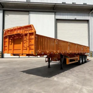 China Supply 3 Axles Ordinary Truck Trailers Sidewall Semi Truck Trailers