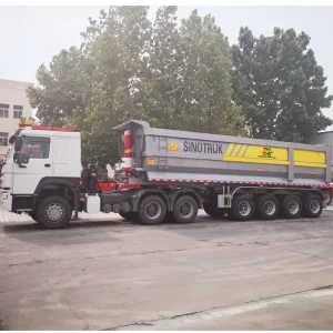 China Utility Model 3/4 Axles 80 Tons Mining Rear Tipper Semi Trailer Tip Tri axle Cargo Semi trailer Tractor