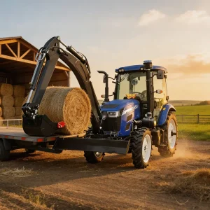 Chinese Small Farm Tractors 50 HP 4×4 Gear Drive Mini Tractors with Front Loader Pump and Gearbox