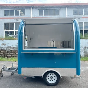 Circular Food Truck Trailer Commercial Mobile Catering Trailer for Coffee Snack Pizza Fast Food