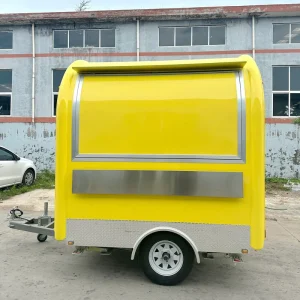 Circular Mobile Catering Food Trailer OEM Custom Street Food Truck for Coffee Pizza Fast Food Trailer