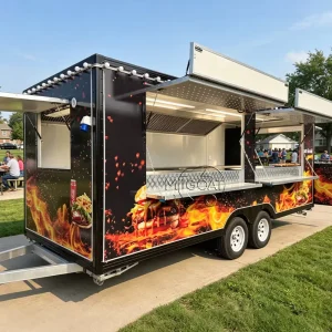 Coffee Food Truck Mobile Food Trailer with Full Kitchen Equipment for Music Festival Public Events