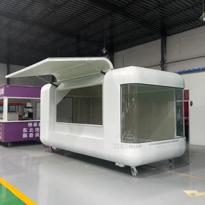 Coffee Pizza Fast Food Trailer China Factory ODM OEM Shopping Mall Mobile Food Trailer Customized Kitchen Fully Equipped