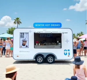 Coffee Trailer Donut Trailers Catering Van Mobile Coffee Business Big Cart Food Trailer Ice Cream Push Cart Food 5m