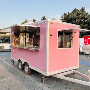 Commercial 13FT Mobile Snack Trailer Wood Fire Pizza Oven Food Truck Trailer Europe